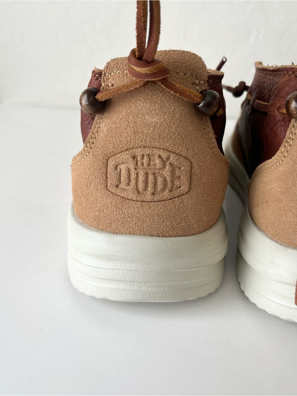 Hey Dude Jackson suede leather moccasin loafers chestnut NEW 11 - Picture 7 of 11